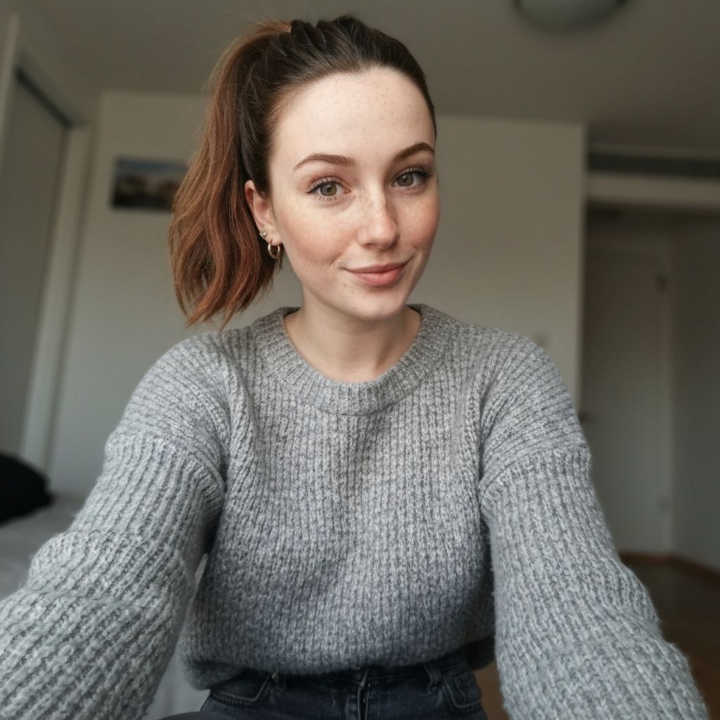 Casual smartphone selfie of a woman